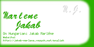 marlene jakab business card